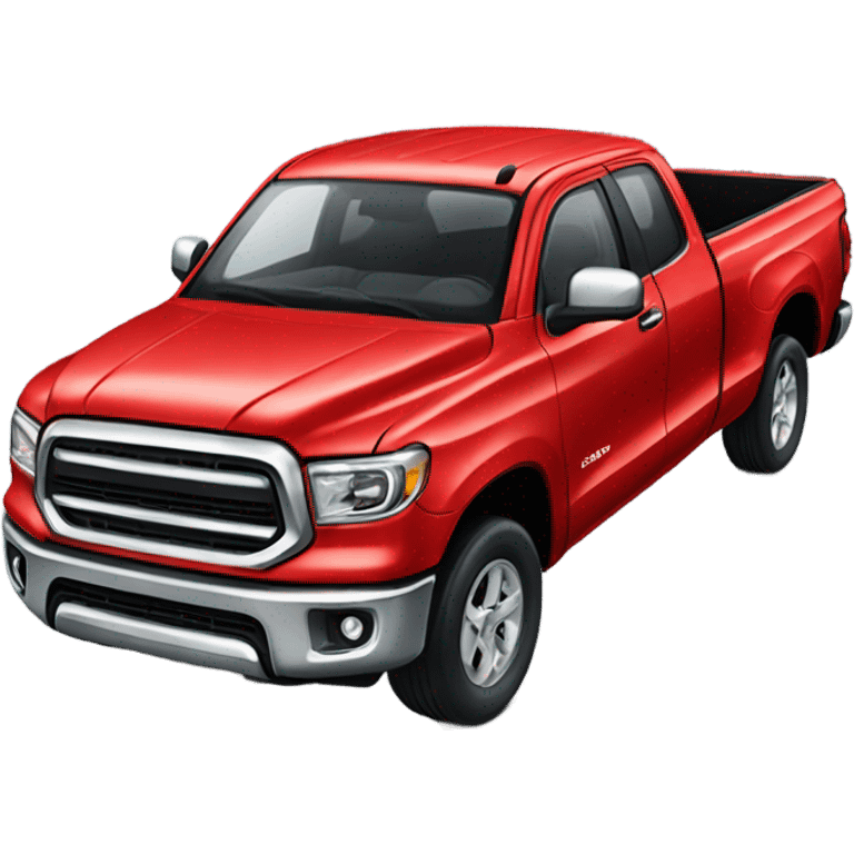 Red pick up truck emoji