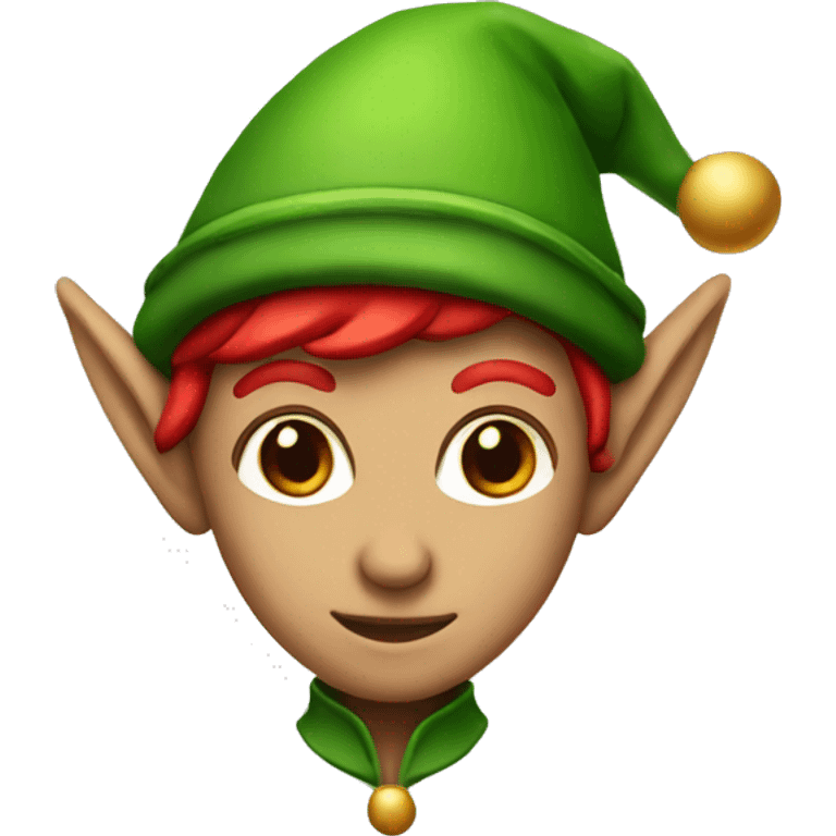 Red and green elf emoji