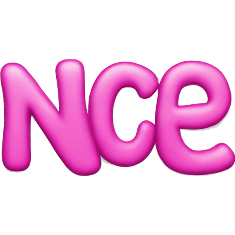 The word nice in pink letters emoji