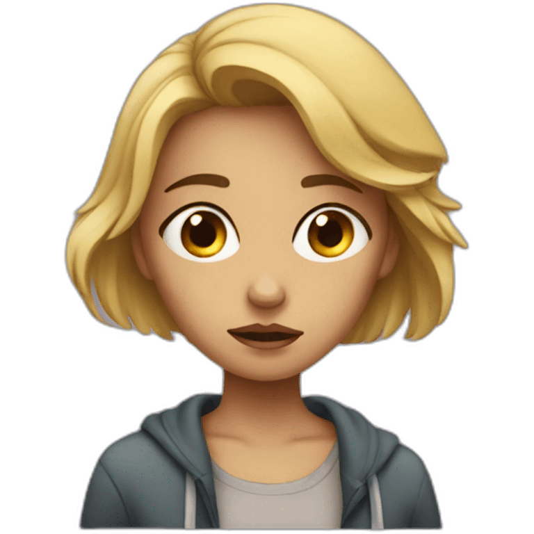 depression-girl emoji