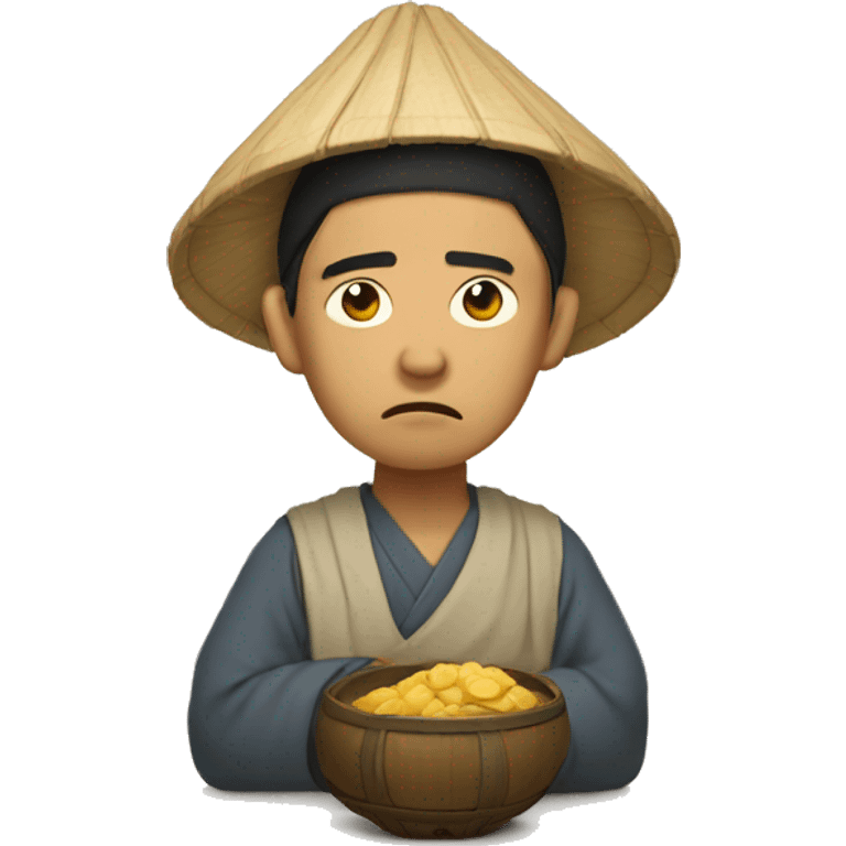 sad ancient asian trader emoji