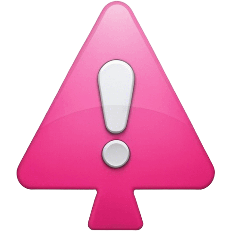 pink alert icon with "!" emoji