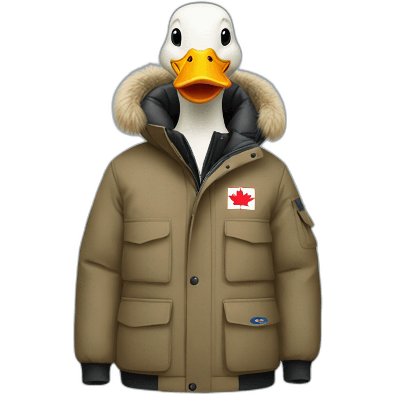 duck wearing a Canada goose jacket emoji