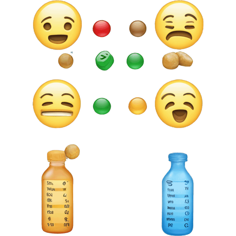 a graph showing different vitamin levels, these include, testosterone, vitamin D and cortisol.  emoji