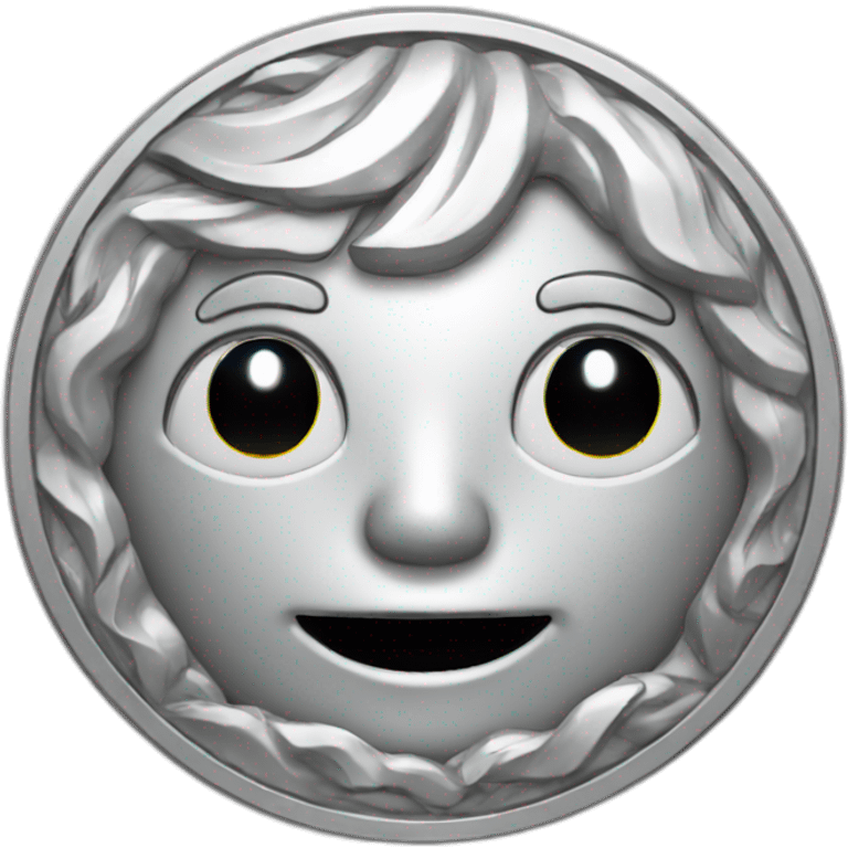 Silver coin emoji