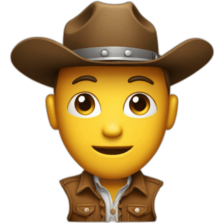 cowboy with two hats stacked on top of each other emoji