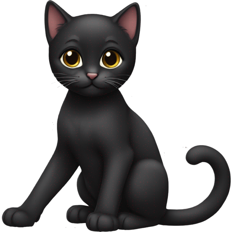 cute baby black cat emoji