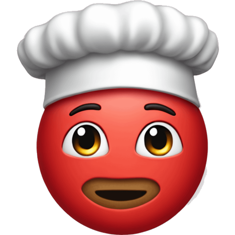 red  chef candy whit face emoji