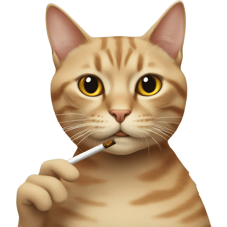 cat smoking emoji