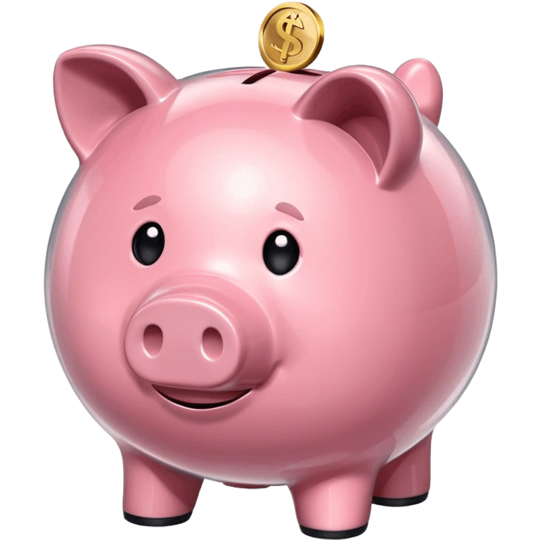 Transparent piggy bank emoji