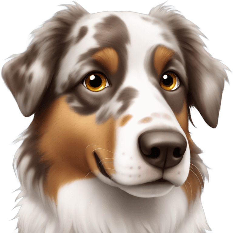 Australian Shepard one blue eye one brown emoji