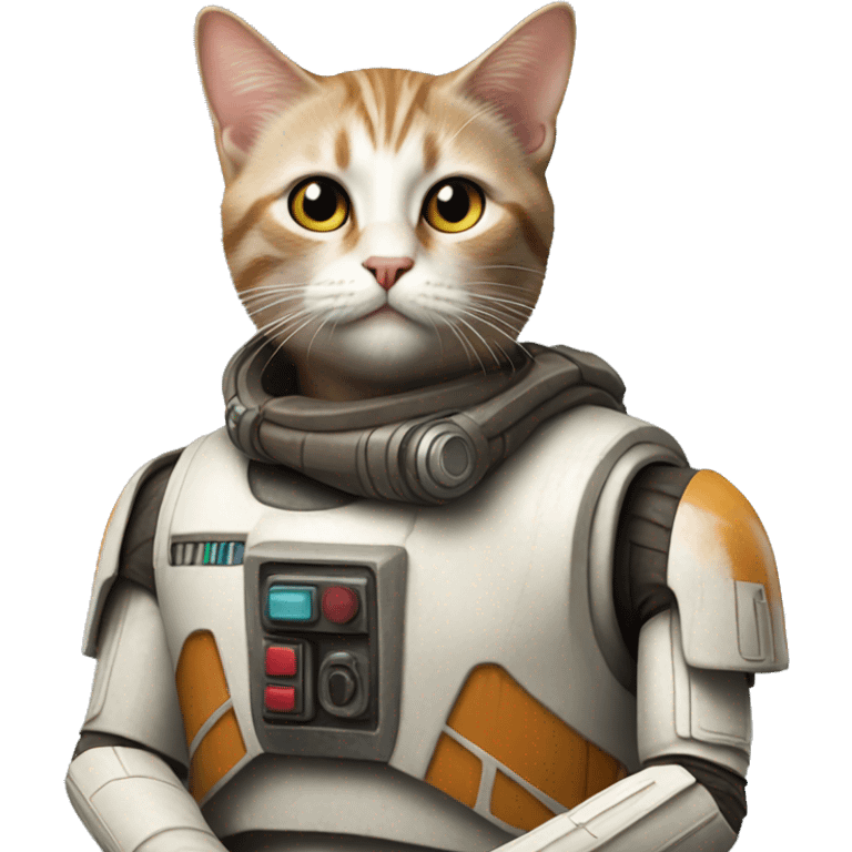 cat at a star wars birthday party emoji