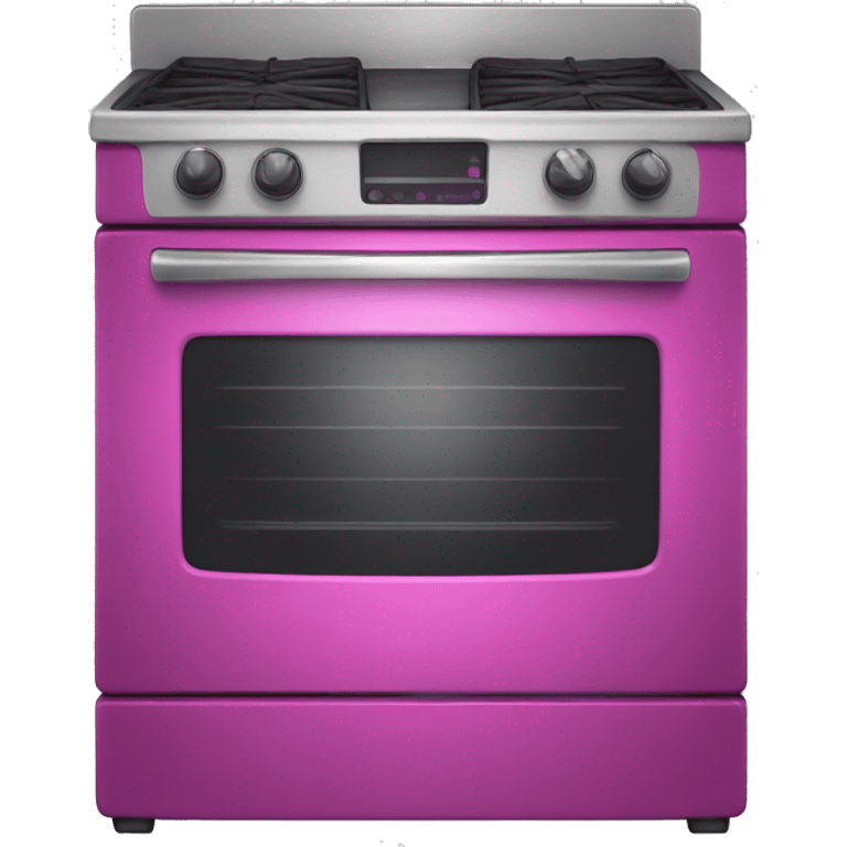 Realistic magenta oven isolated. emoji