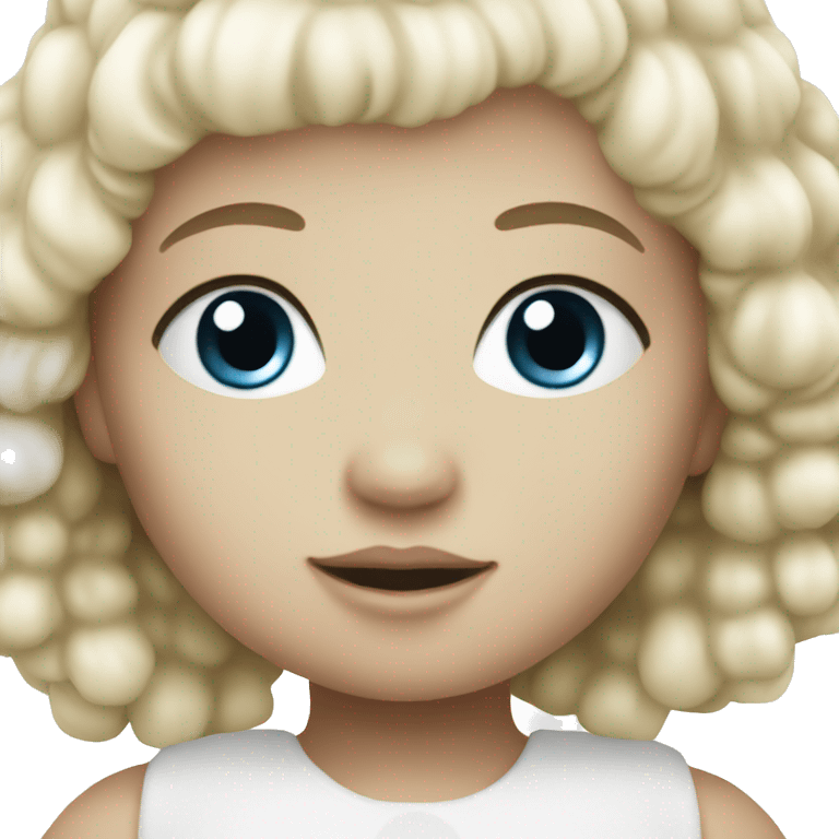 Little white baby doll  emoji