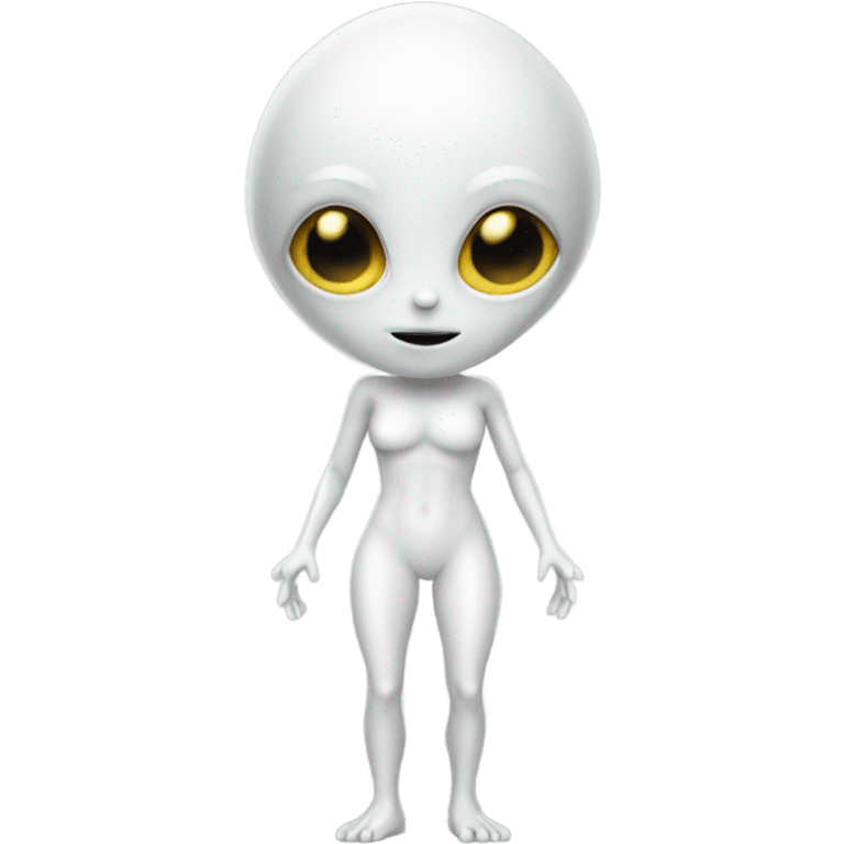 a white alien woman full body emoji