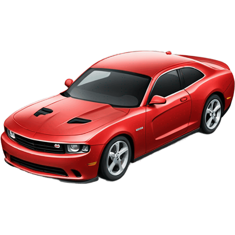 American muscle sedan red  emoji