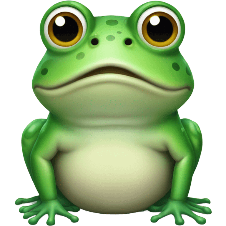 Very round frog  emoji