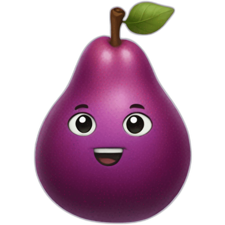 Furry purple pear emoji