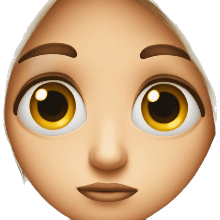 A sad emoji with big eyes emoji