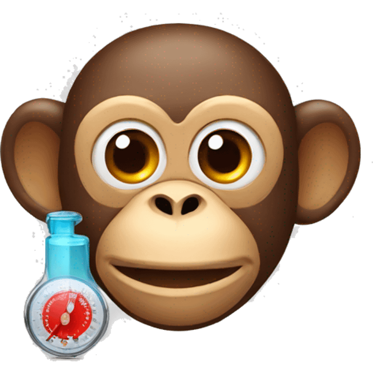 monkey face with thermometer emoji