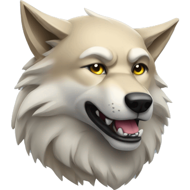 Laser wolf emoji