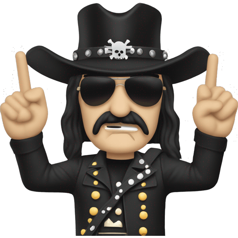 lemmy killmister holding a cros emoji