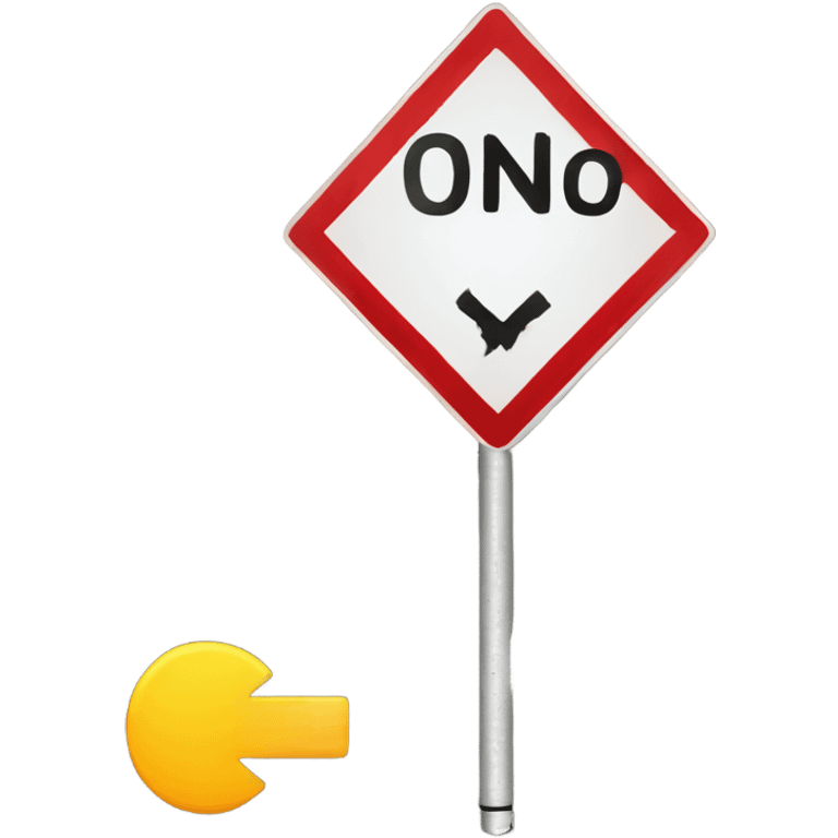 A "No Trespassing" sign on a road emoji