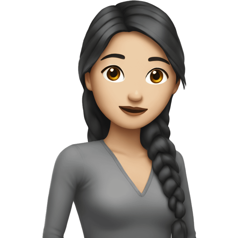 Asian girl with crystals emoji