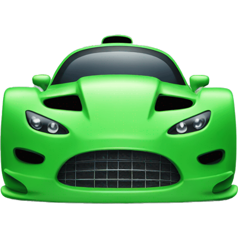 Green racecar emoji