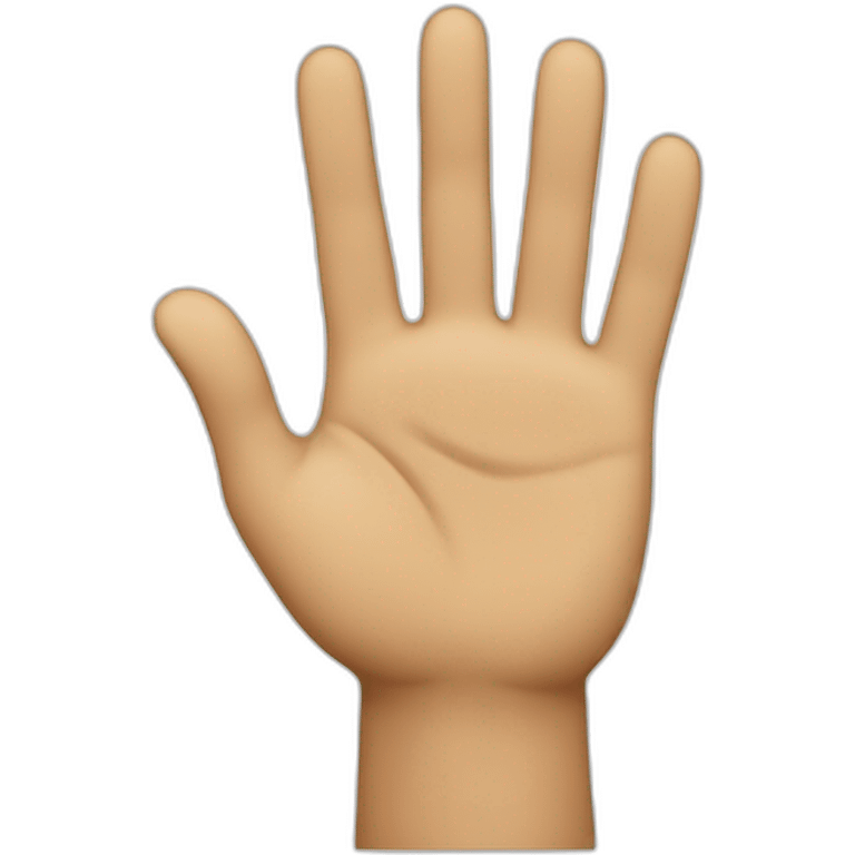 iOS waving hand emoji