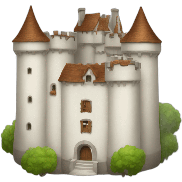 Une chate sur château blanc emoji