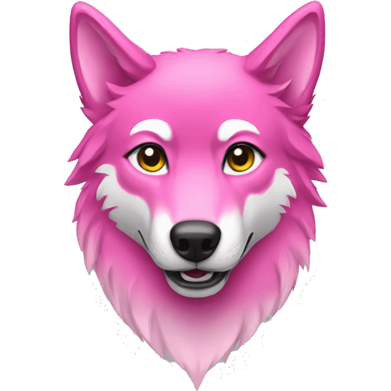 Pink wolf emoji