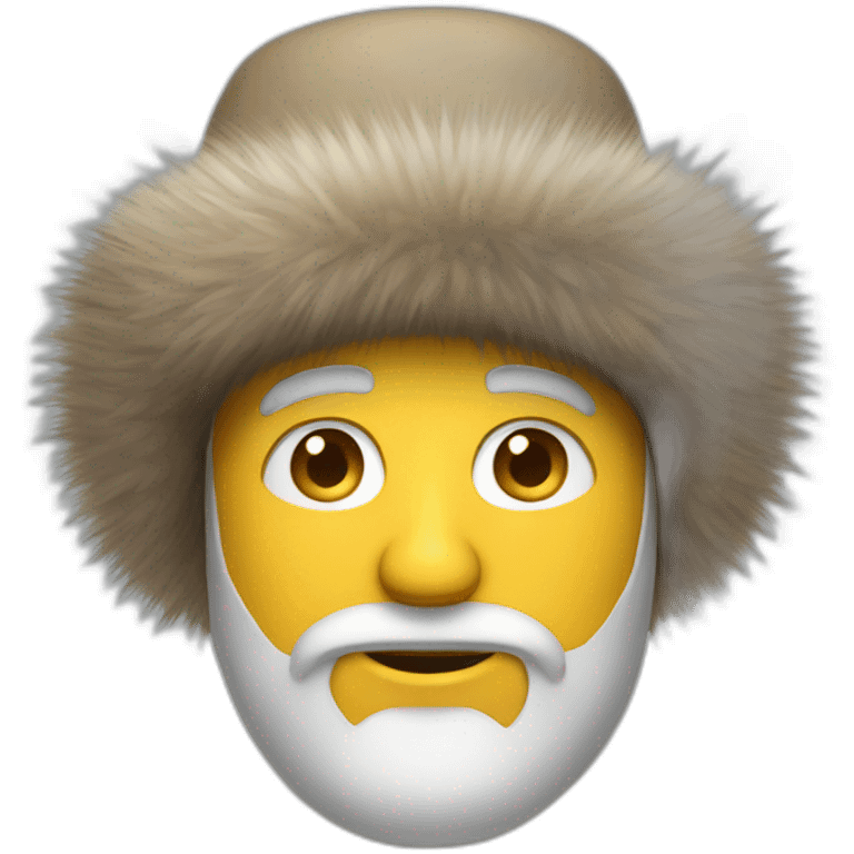 man with fur hat ырщцук emoji