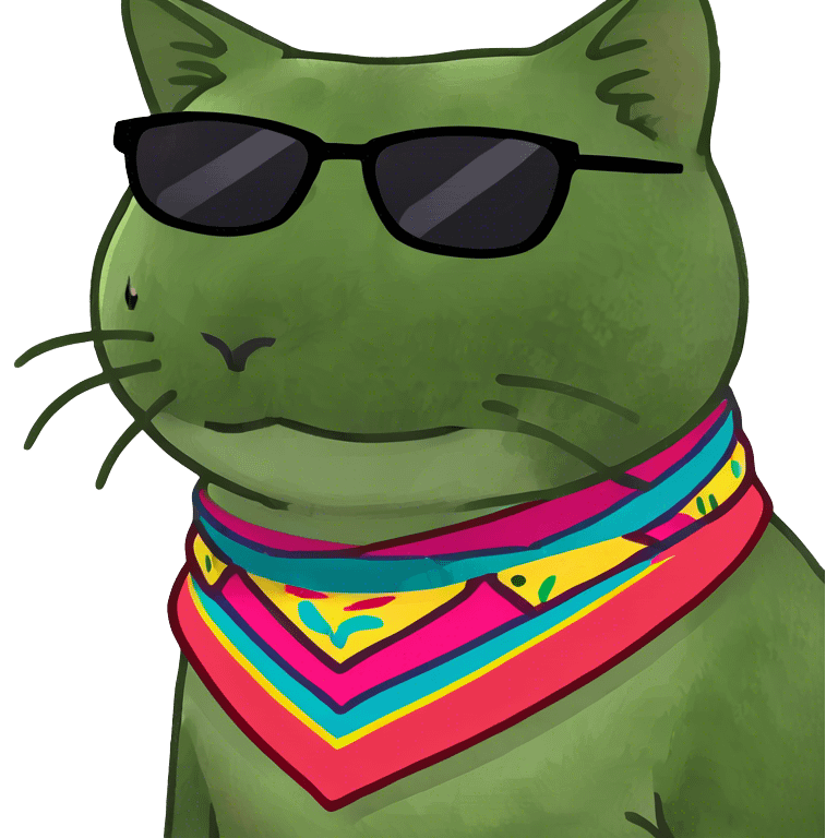 Cat with sunglasses emoji