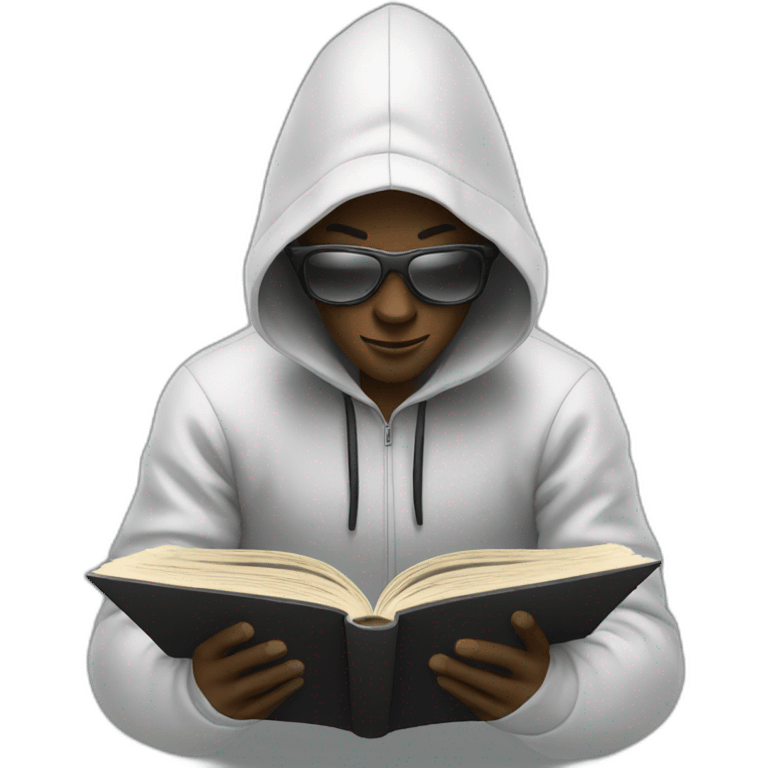 Hacker reading a book emoji