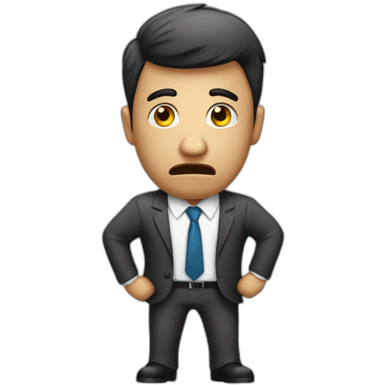 Business man scared emoji