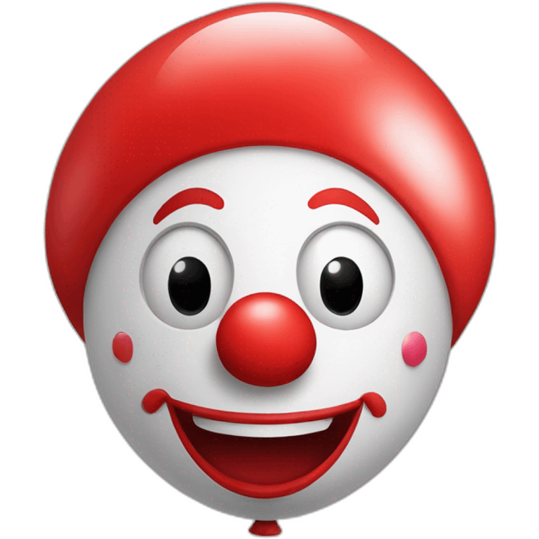 Un payaso de cuerpo completo con un globo rojo  emoji