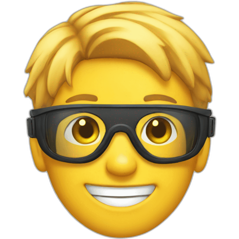 A boy smiling face with goggles emoji