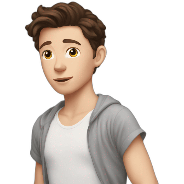 Tom Holland as girl emoji