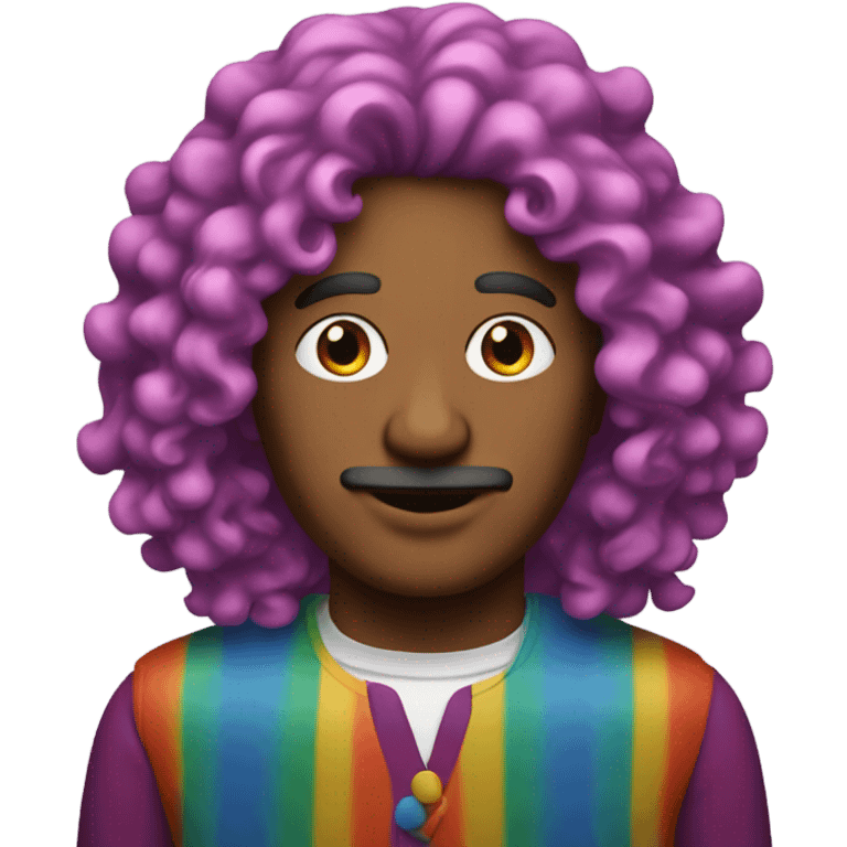 man wearing wig emoji