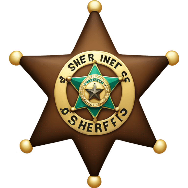 Sheriff's  6 point Star badge for los angeles county emoji