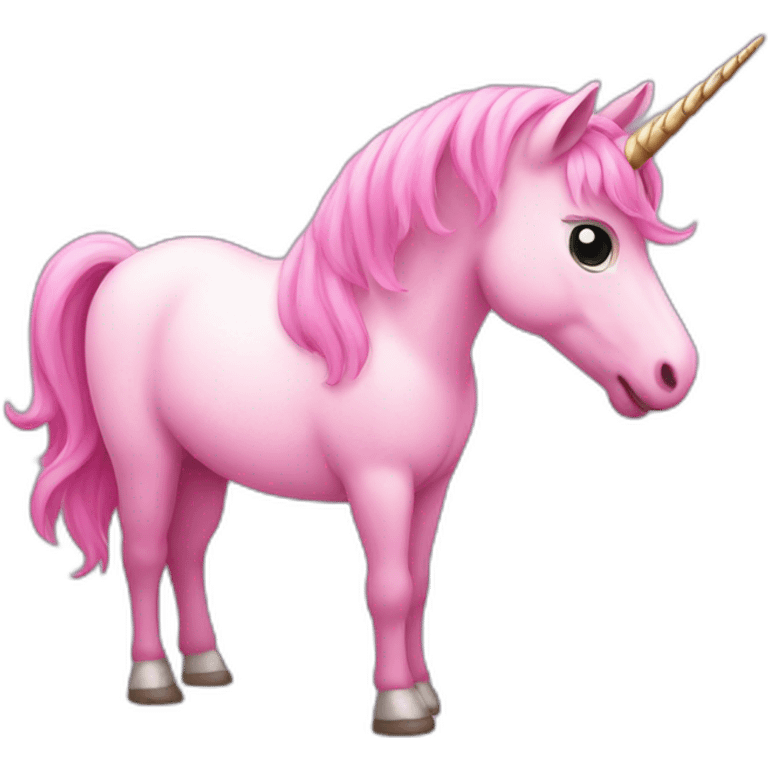 Pink unicorn emoji