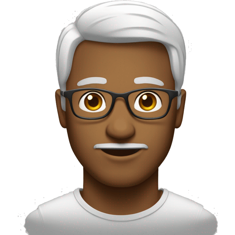 Homem branco de óculos emoji