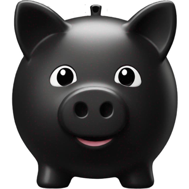 black piggy bank emoji