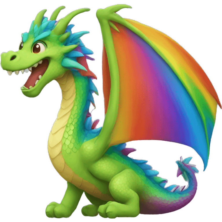 Rainbow dragon emoji