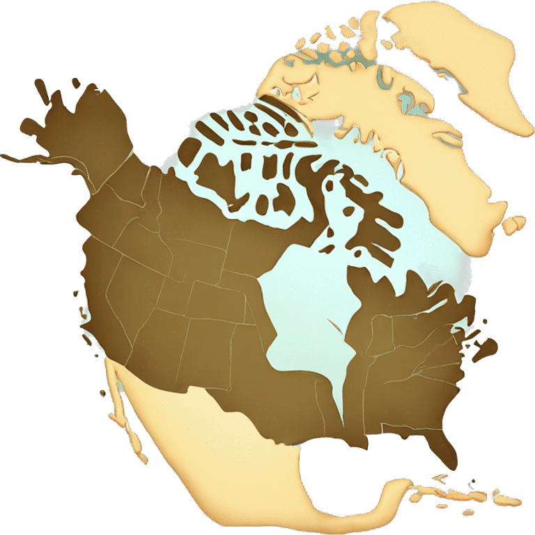 Map of north America  emoji