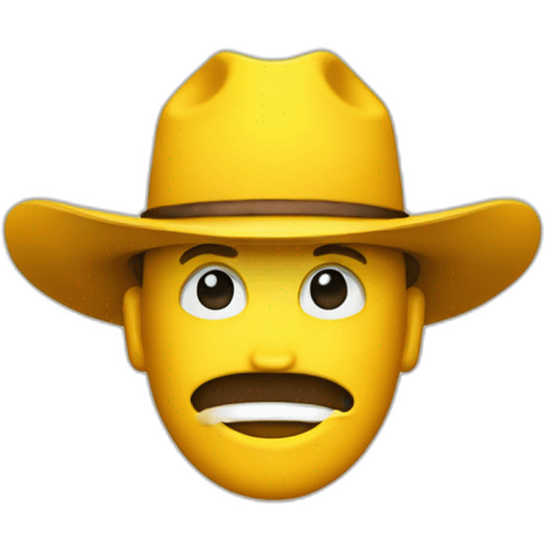 yello face with cowboy hat emoji