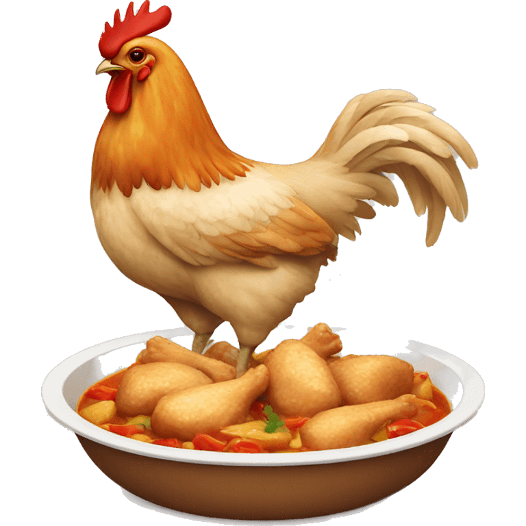 Chicken dish emoji