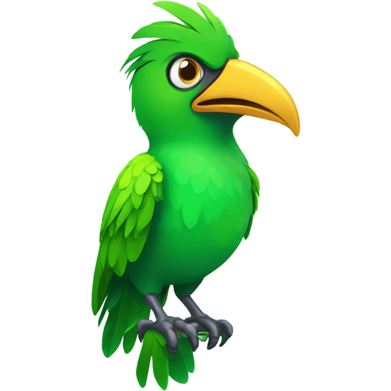 Green bird emoji