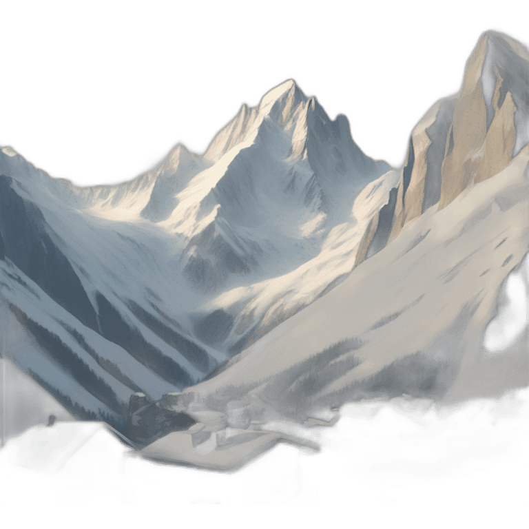 The mountains of Chamonix emoji